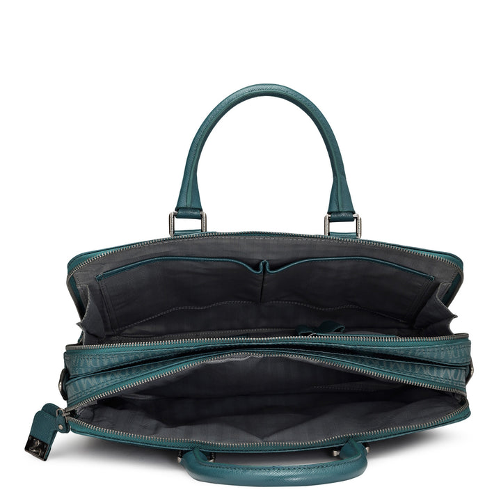 Monogram Franzy Leather Laptop Bag - Octane