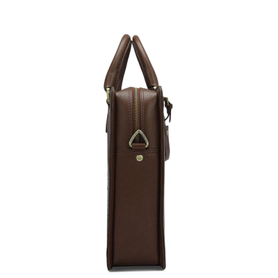 Croco Franzy Leather Laptop Bag - Date