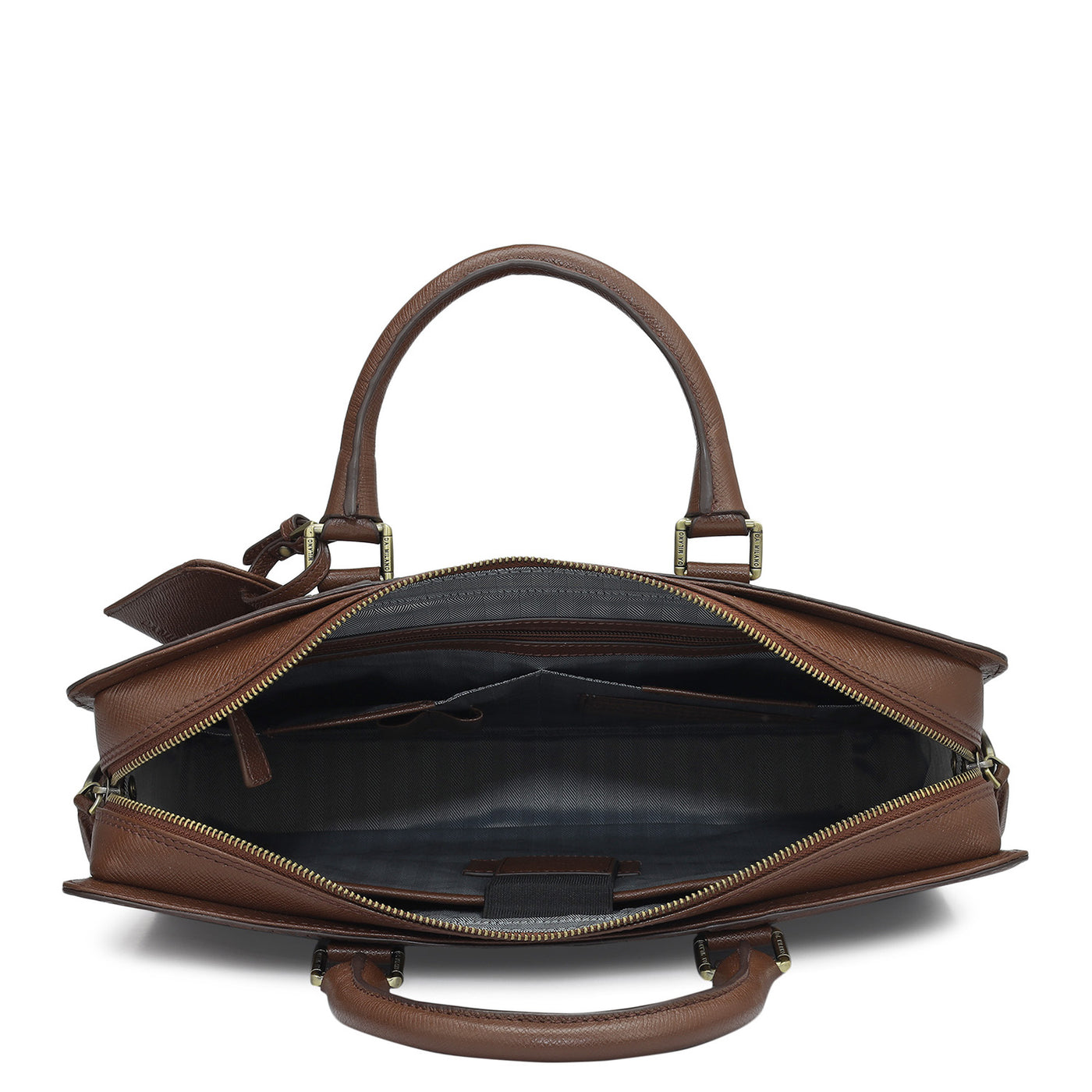 Croco Franzy Leather Laptop Bag - Date