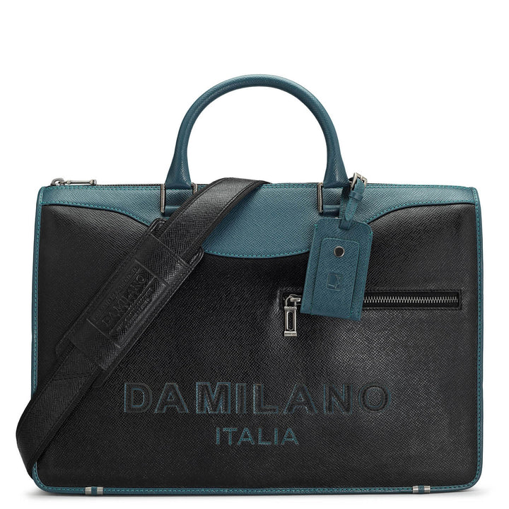 Franzy Leather Laptop Bag - Black
