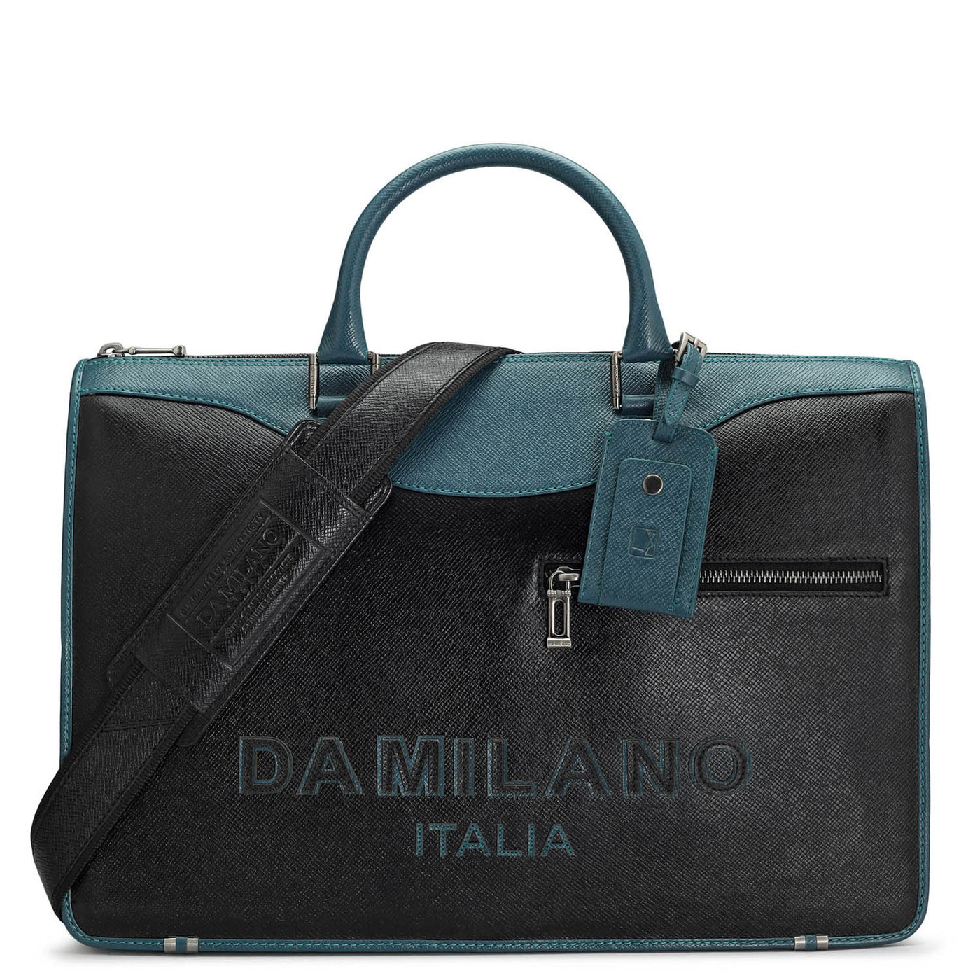 Franzy Leather Laptop Bag - Black
