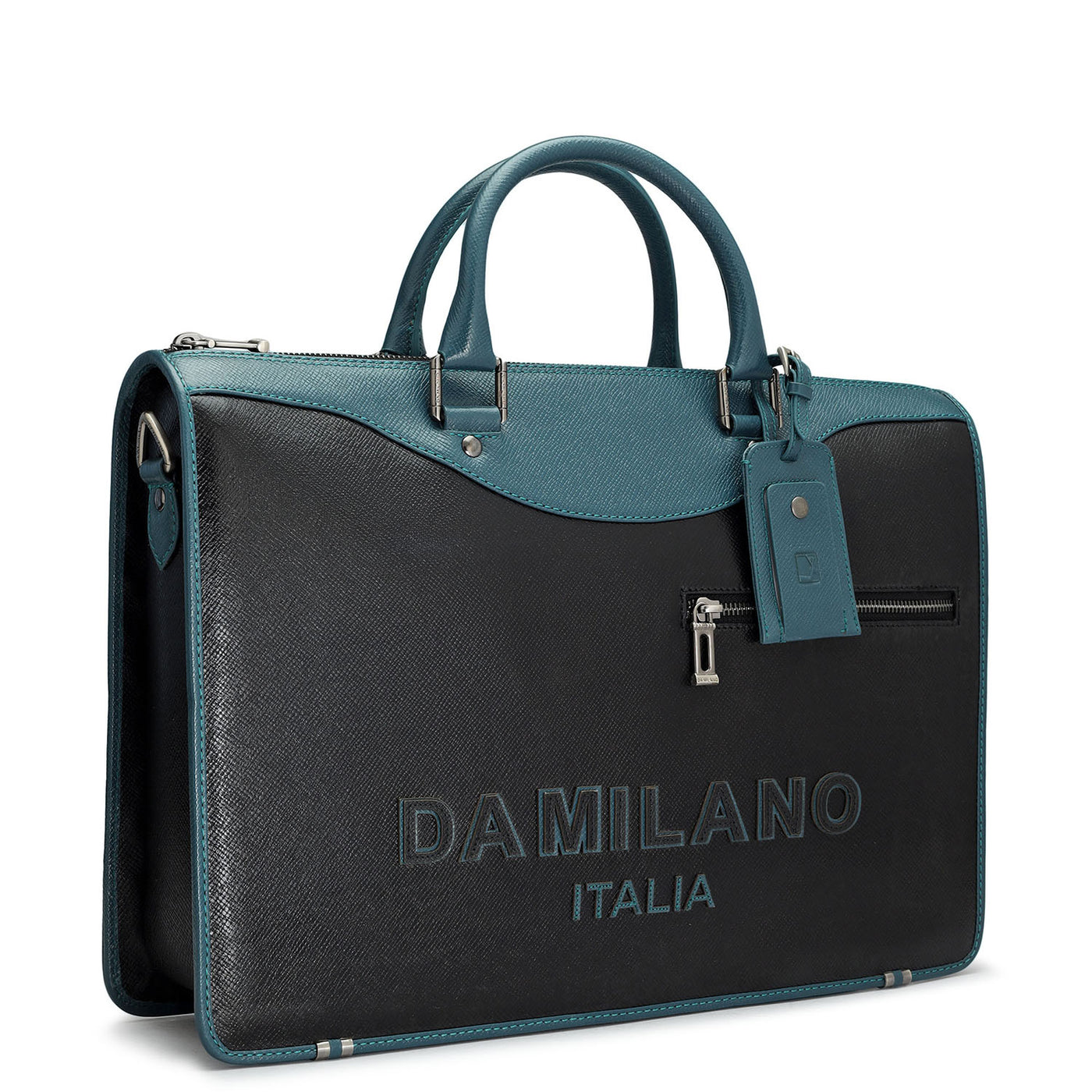 Franzy Leather Laptop Bag - Black
