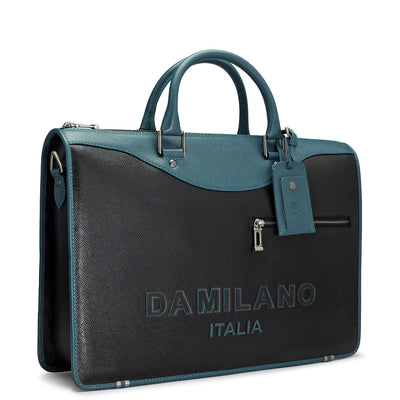 Franzy Leather Laptop Bag - Black