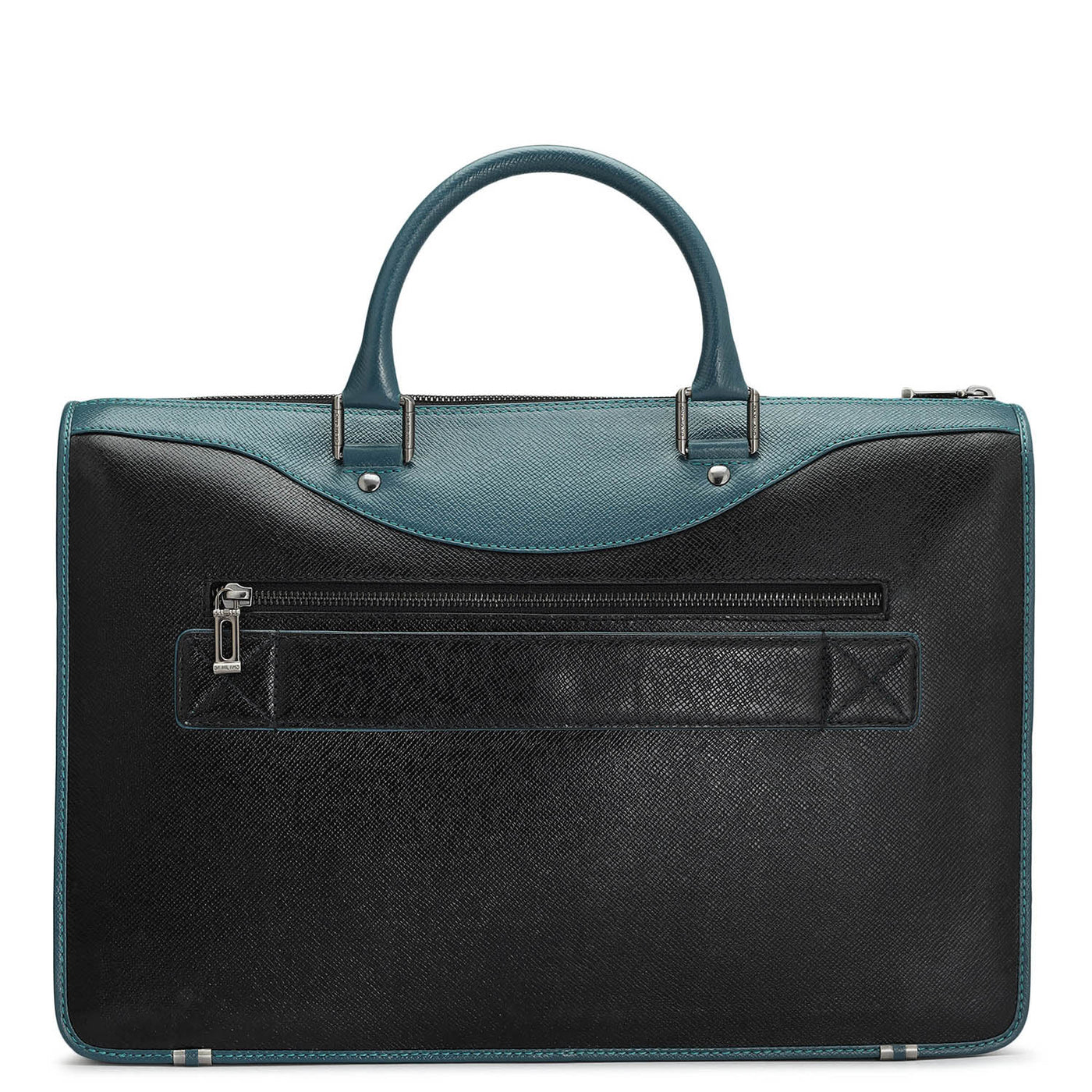 Black Franzy Leather Laptop Bag - Upto 15"