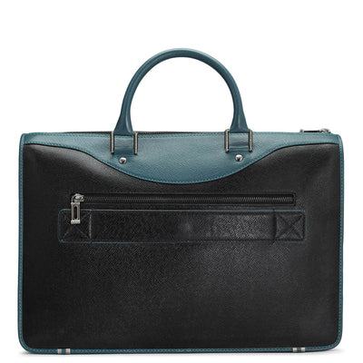 Franzy Leather Laptop Bag - Black