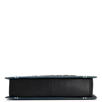 Franzy Leather Laptop Bag - Black