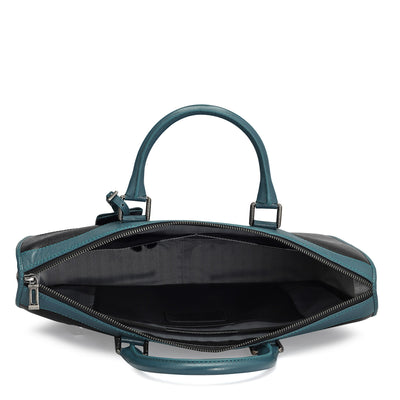 Franzy Leather Laptop Bag - Black