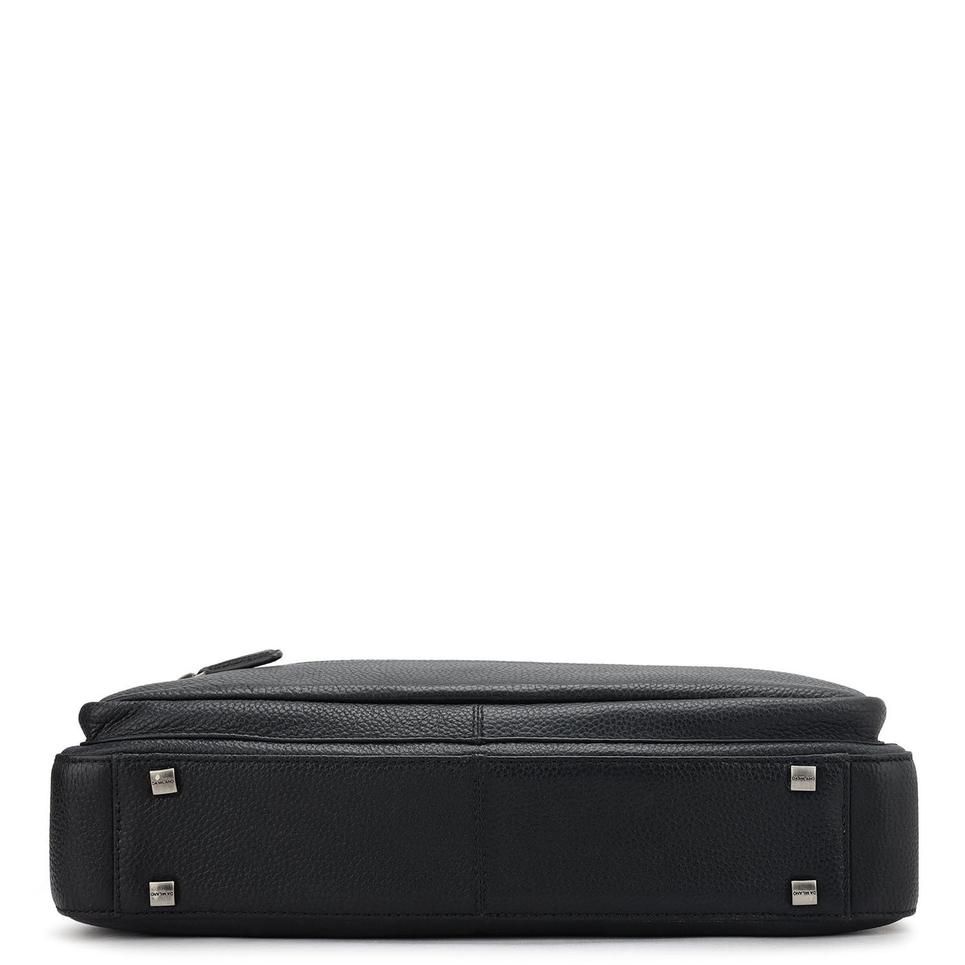 Wax Leather Laptop Bag - Black