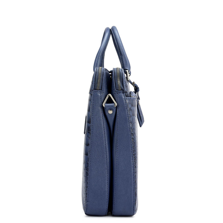 Croco Franzy Leather Laptop Bag - Stardust