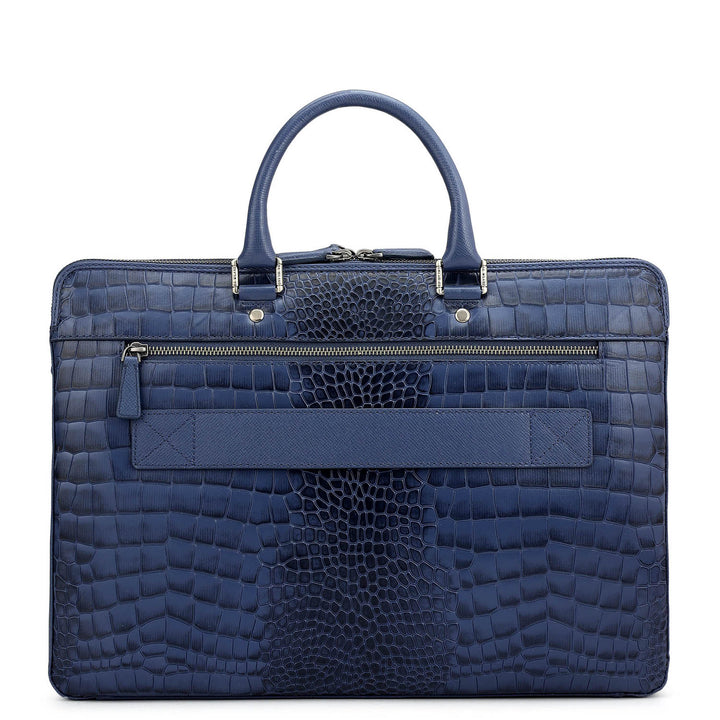 Croco Franzy Leather Laptop Bag - Stardust