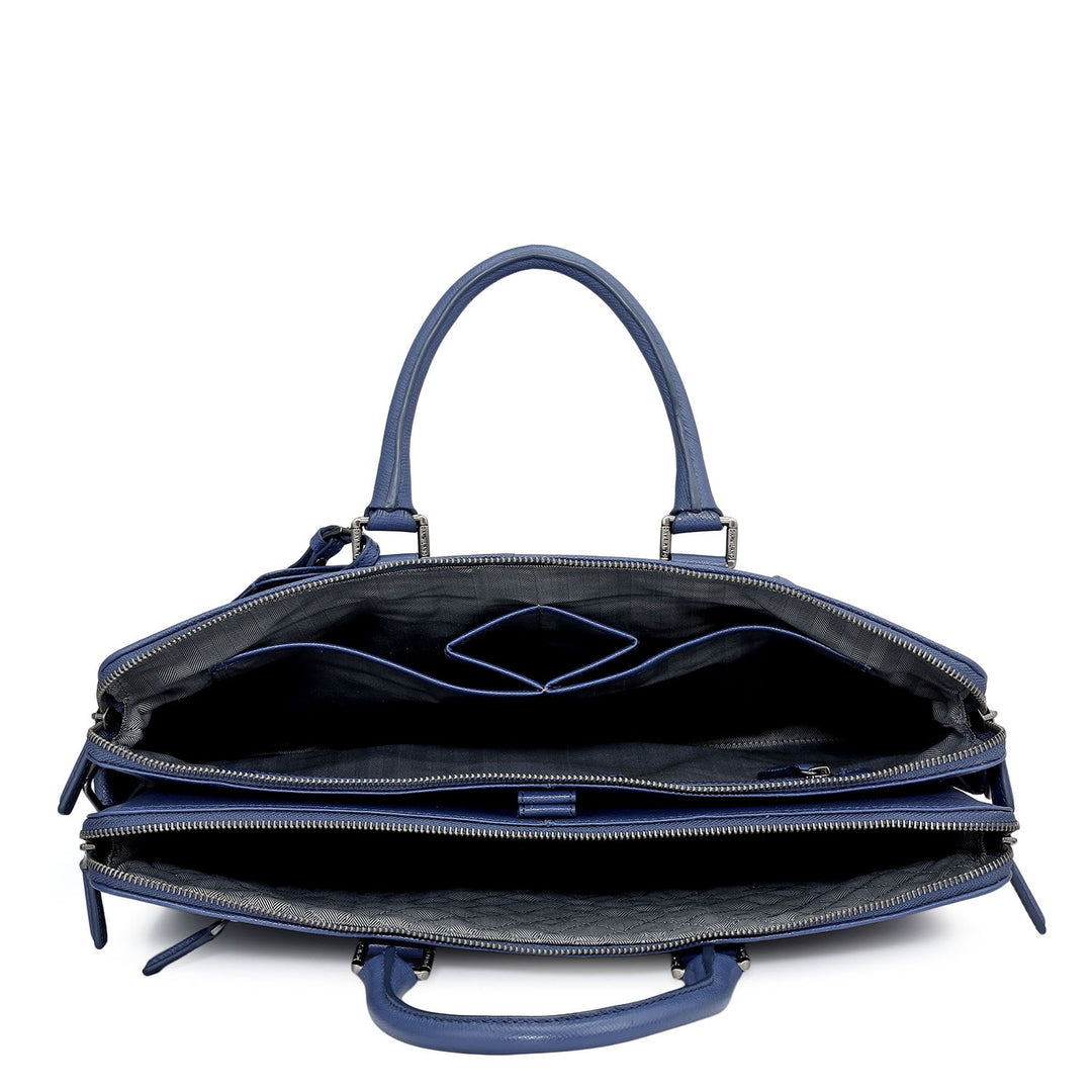 Croco Franzy Leather Laptop Bag - Stardust