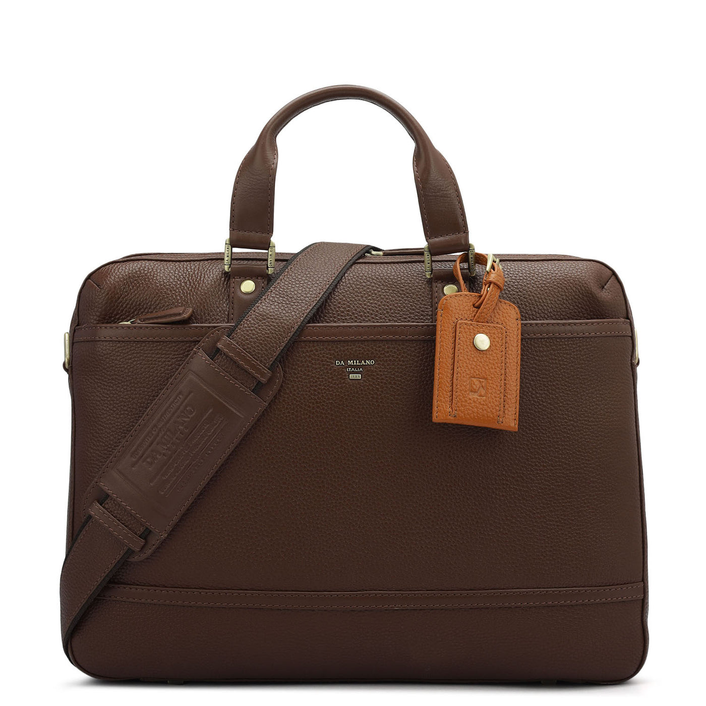 Wax Leather Laptop Bag - Espresso