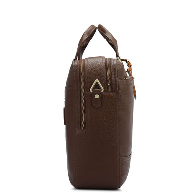 Wax Leather Laptop Bag - Espresso