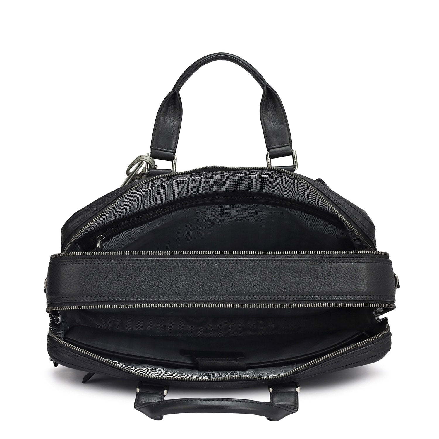 Wax Leather Laptop Bag - Black – Da Milano