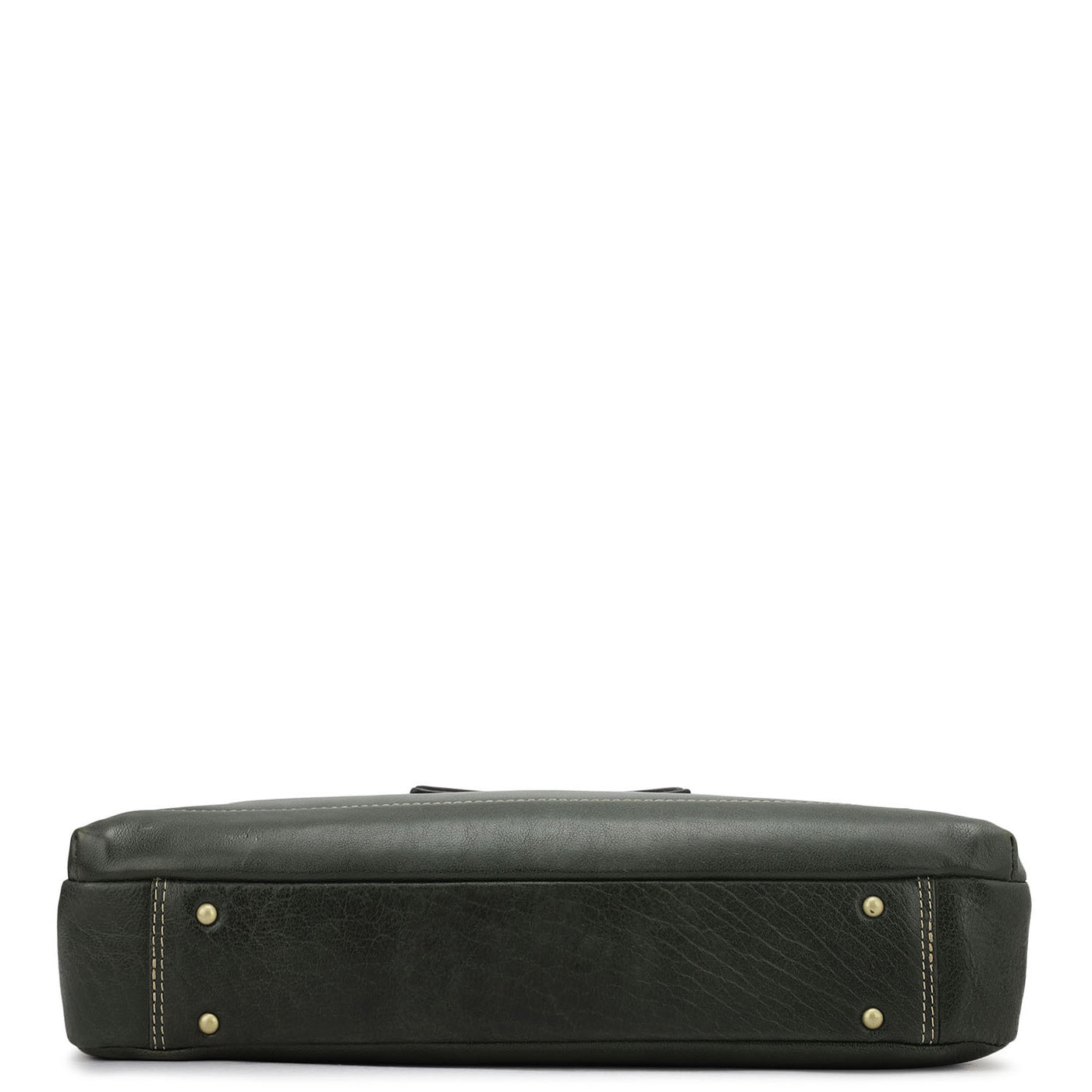Elephant Pattern Leather Laptop Bag - Green