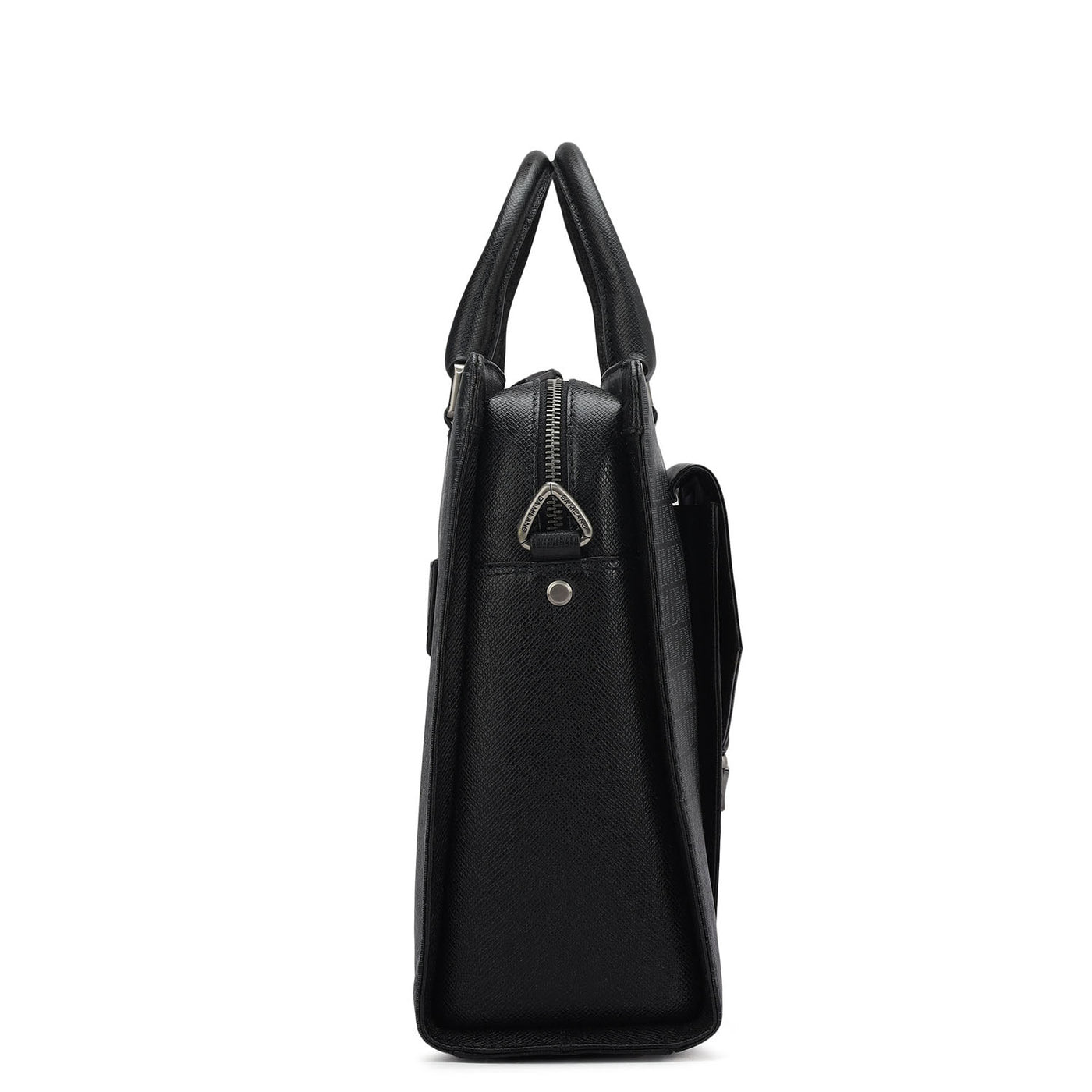Monogram Franzy Leather Laptop Bag - Black