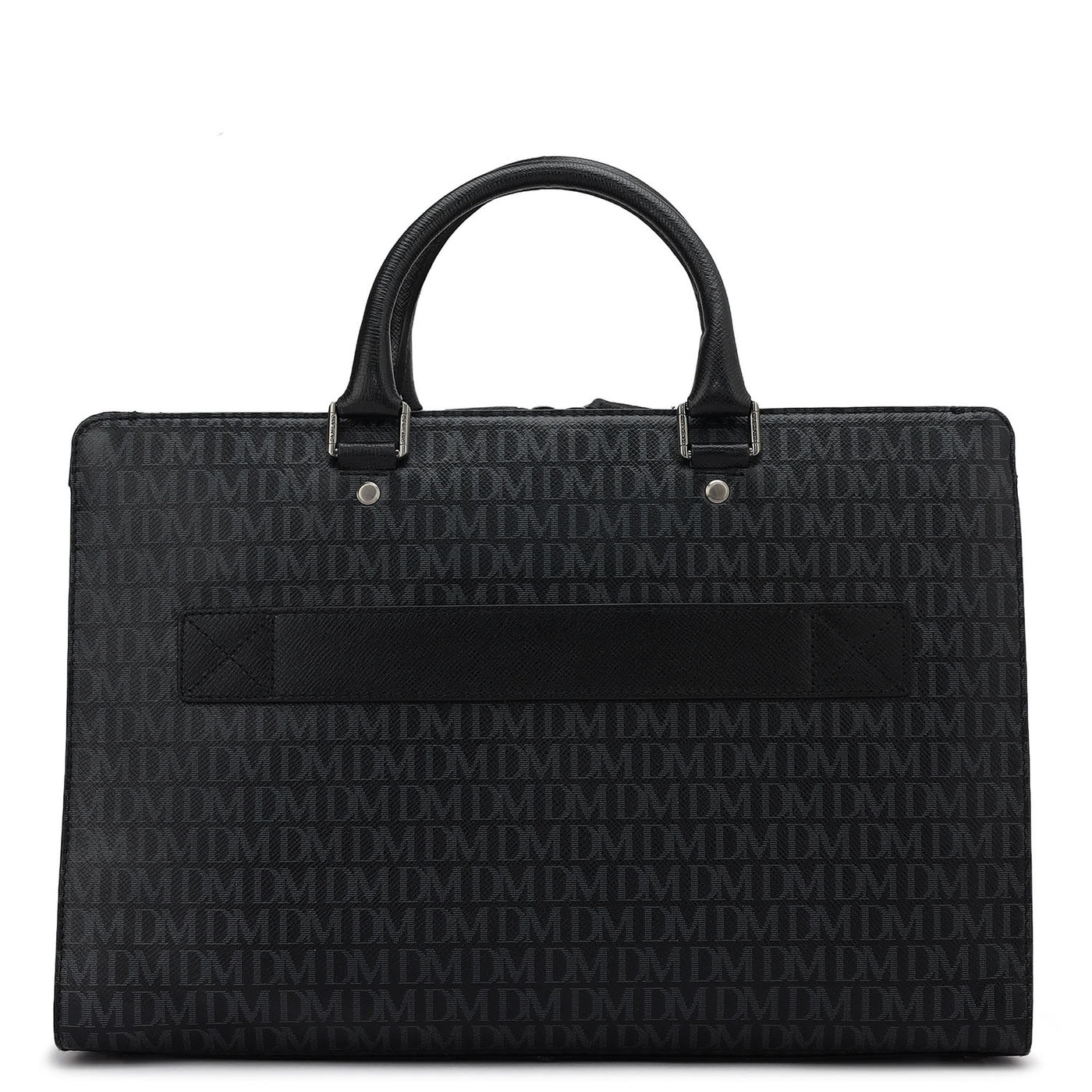 Monogram Franzy Leather Laptop Bag - Black
