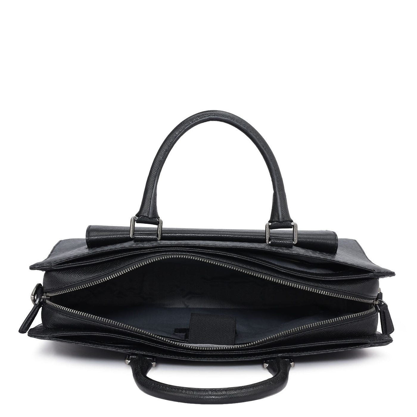 Monogram Franzy Leather Laptop Bag - Black