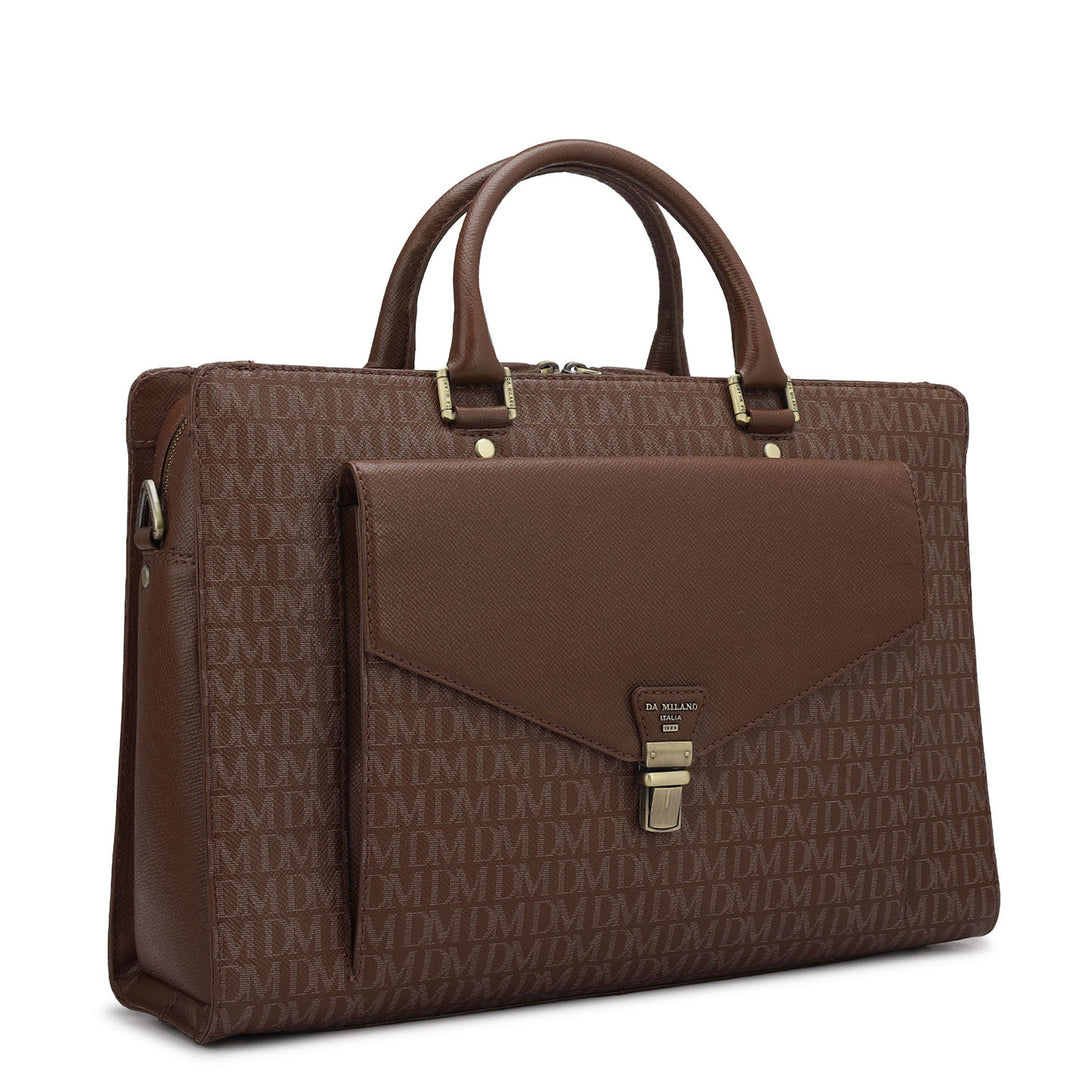 Monogram Franzy Leather Laptop Bag - Date