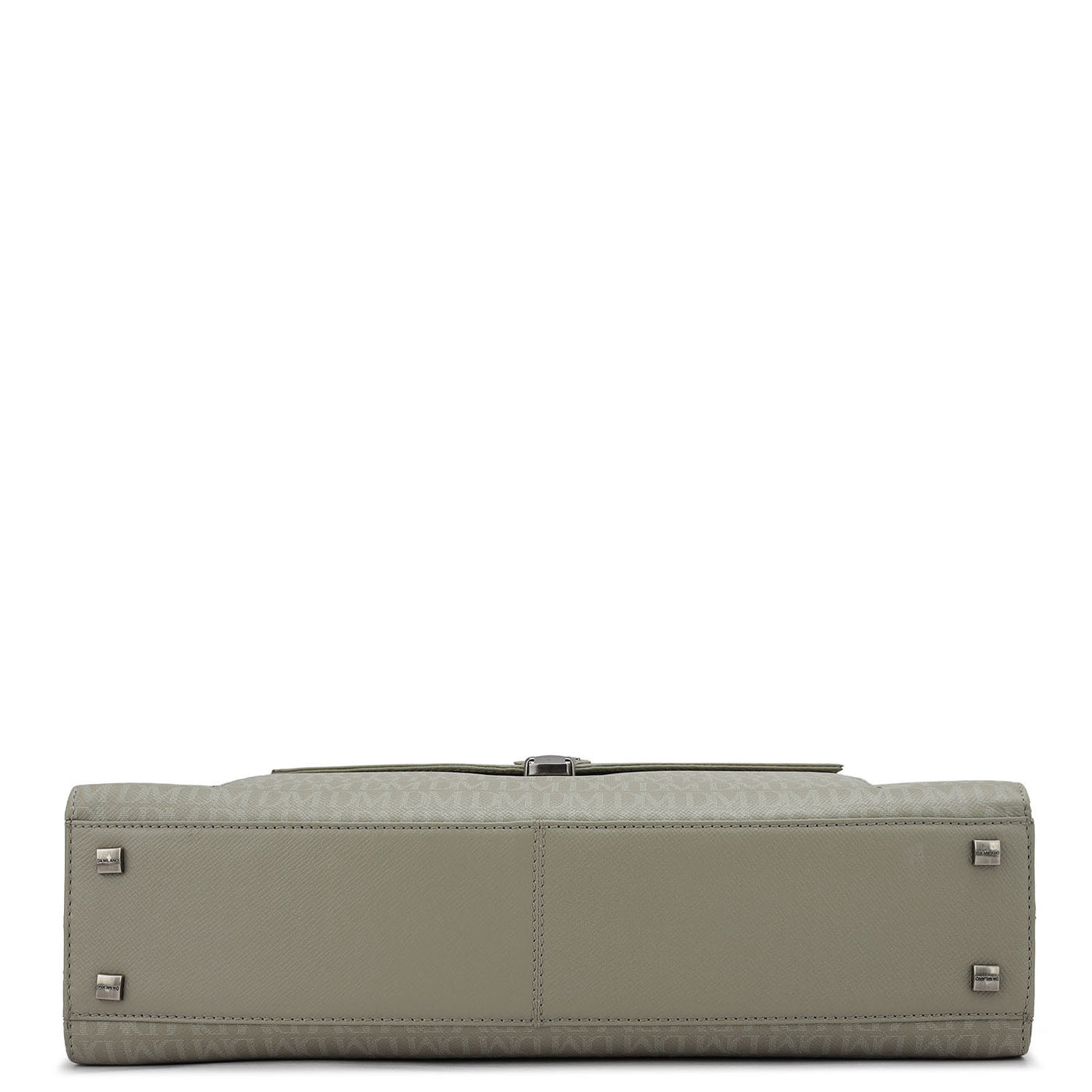Monogram Franzy Leather Laptop Bag - Stone Grey