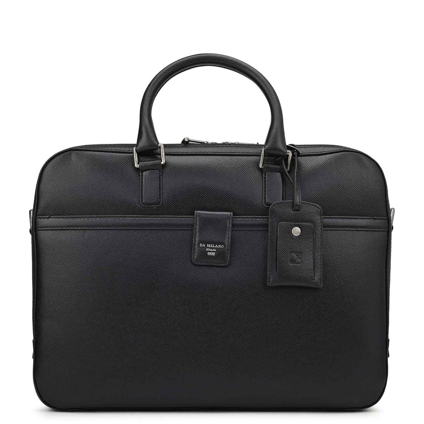 Franzy Leather Laptop Bag - Black