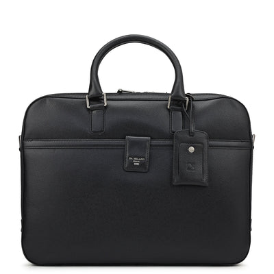 Franzy Leather Laptop Bag - Black