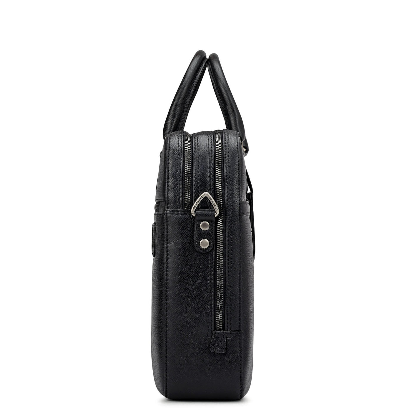 Franzy Leather Laptop Bag - Black