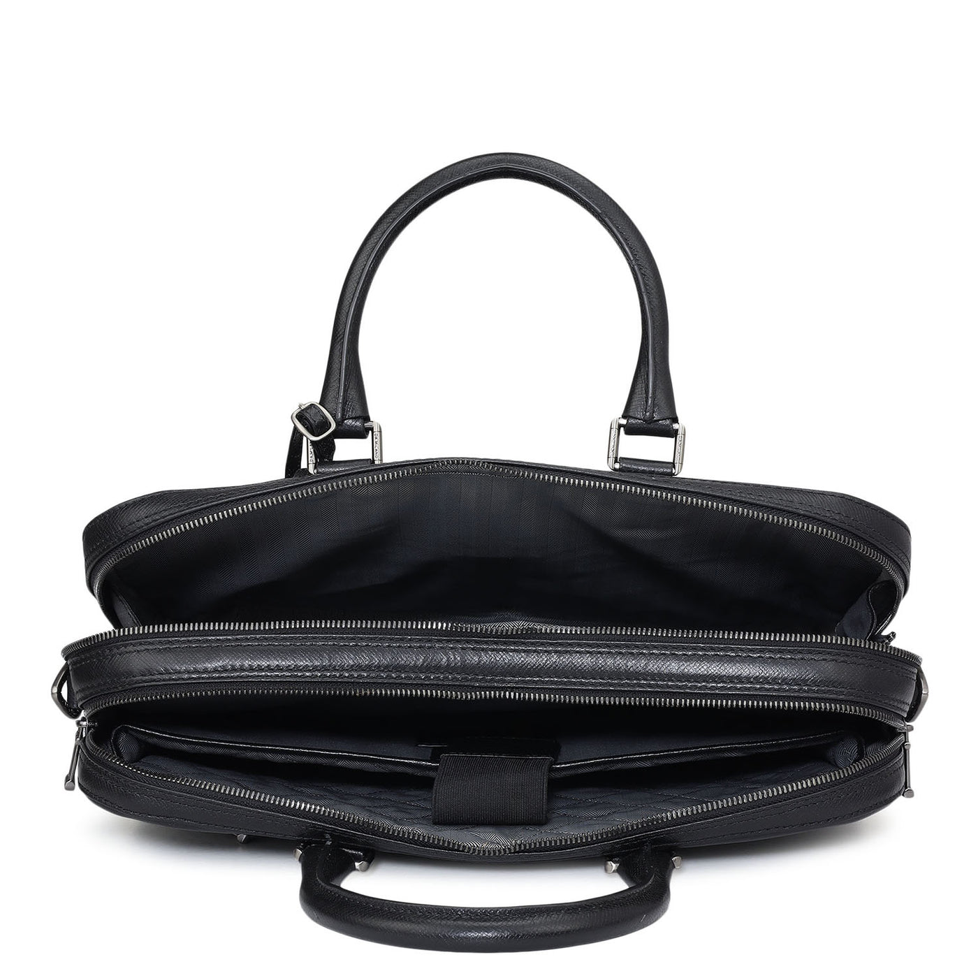 Franzy Leather Laptop Bag - Black