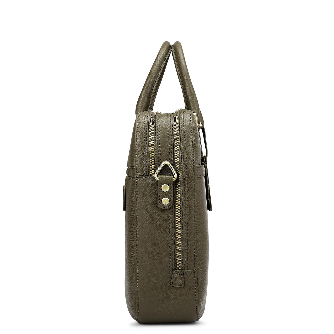 Franzy Leather Laptop Bag - Military Green