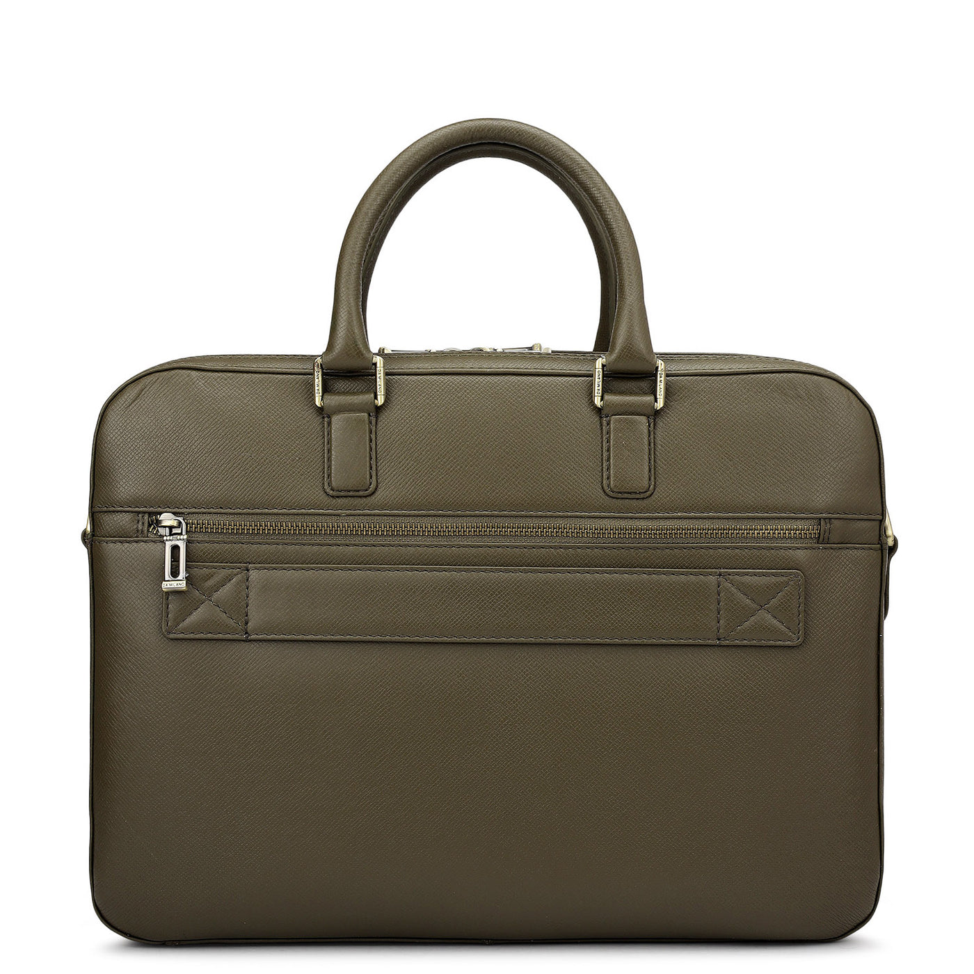 Franzy Leather Laptop Bag - Military Green