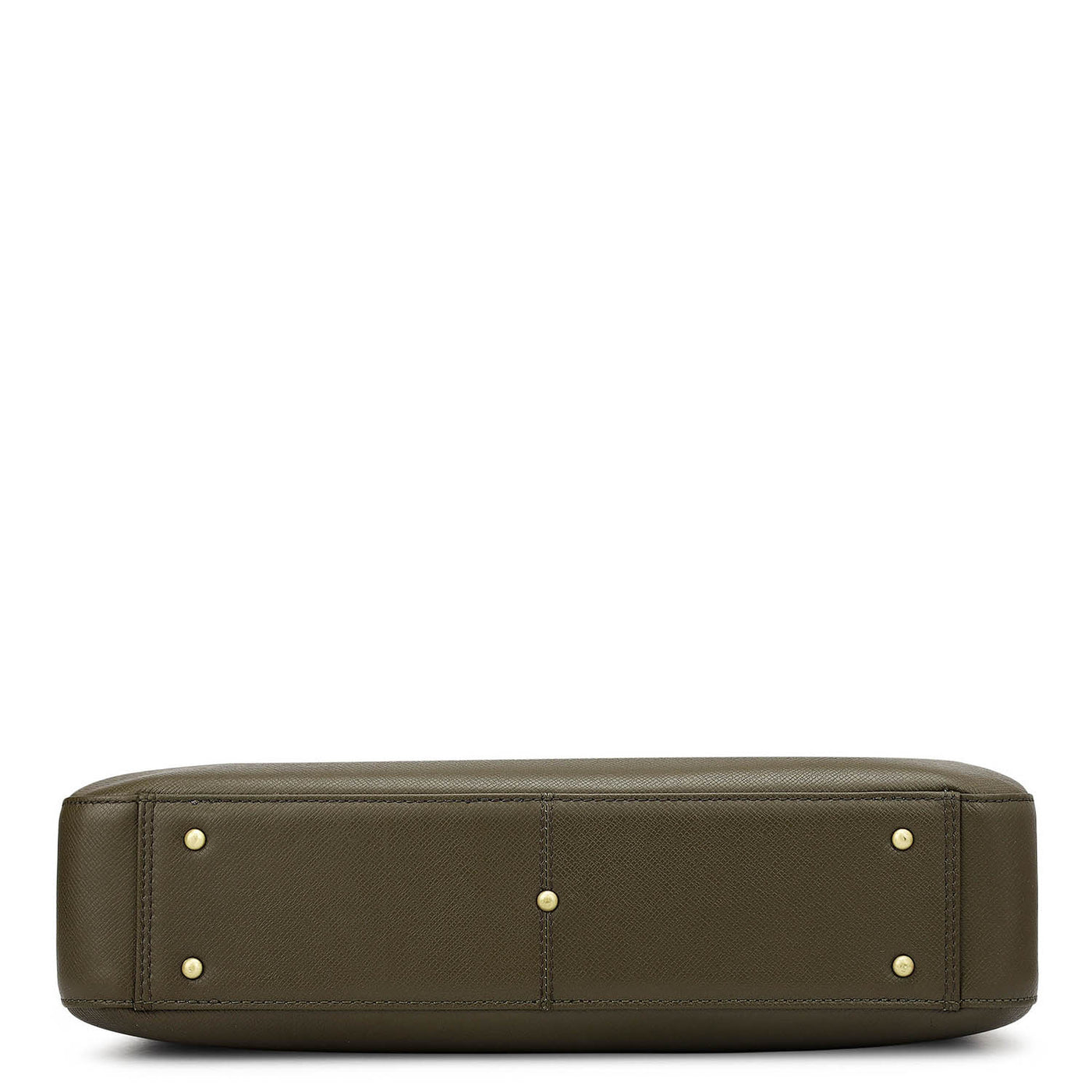 Franzy Leather Laptop Bag - Military Green