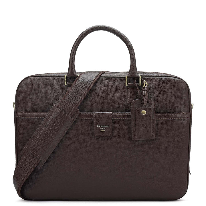 Franzy Leather Laptop Bag - Chocolate