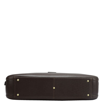 Franzy Leather Laptop Bag - Chocolate