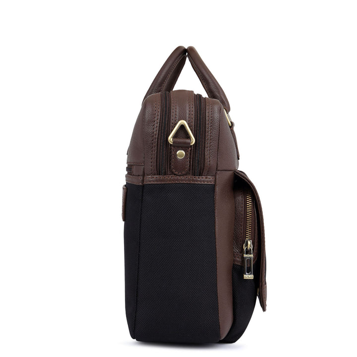 Mova Laptop Bag (M) - Black & Mocha