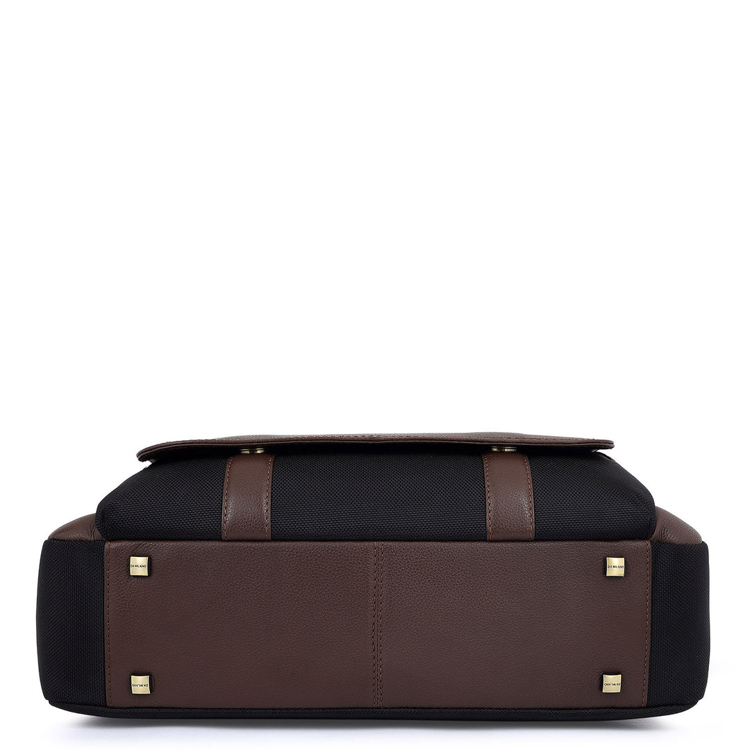 Mova Laptop Bag (M) - Black & Mocha