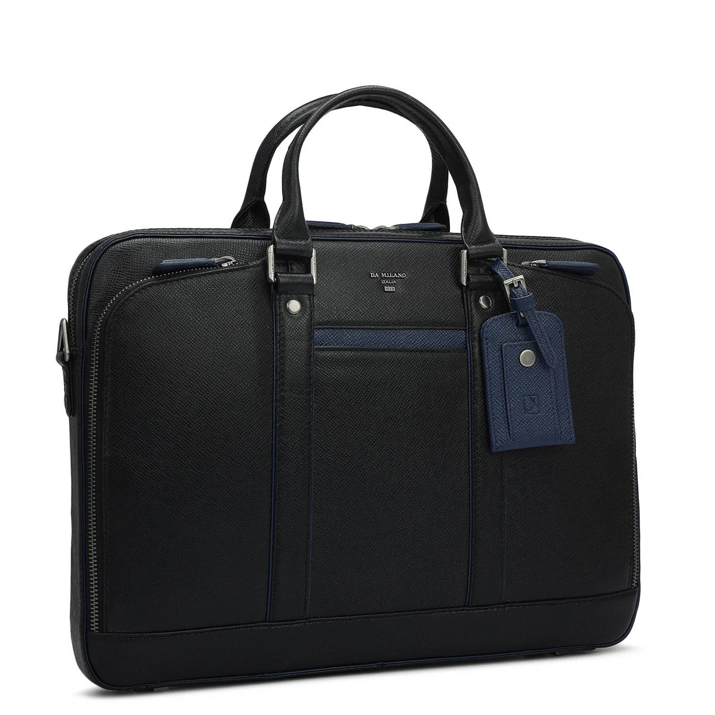 Franzy Leather Laptop Bag - Black