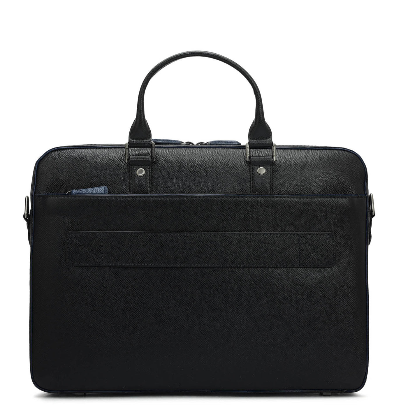 Franzy Leather Laptop Bag - Black