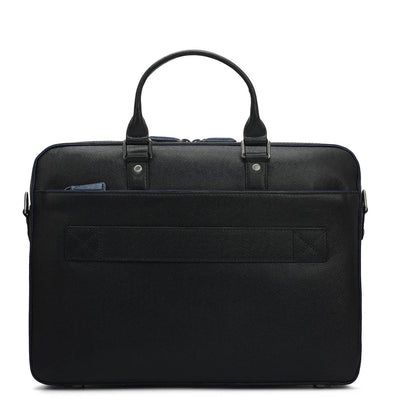 Franzy Leather Laptop Bag - Black