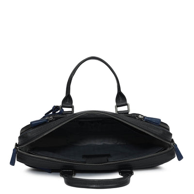 Franzy Leather Laptop Bag - Black
