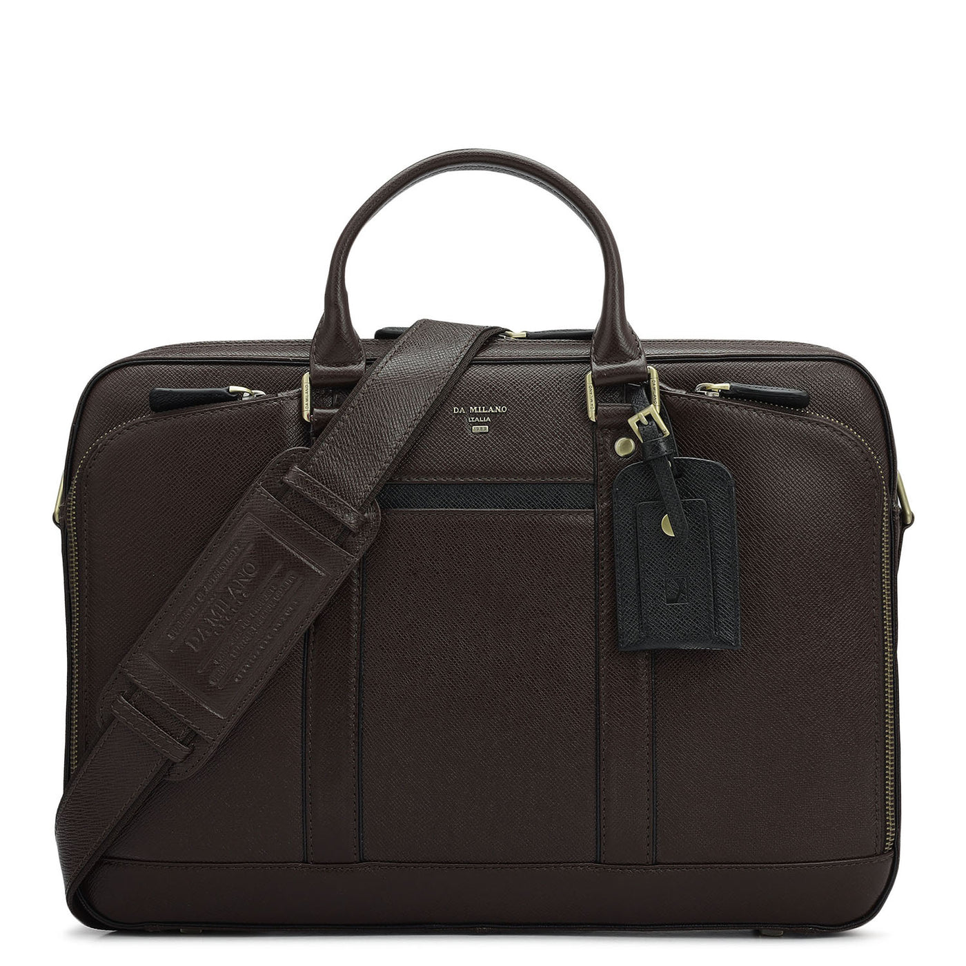 Franzy Leather Laptop Bag - Chocolate