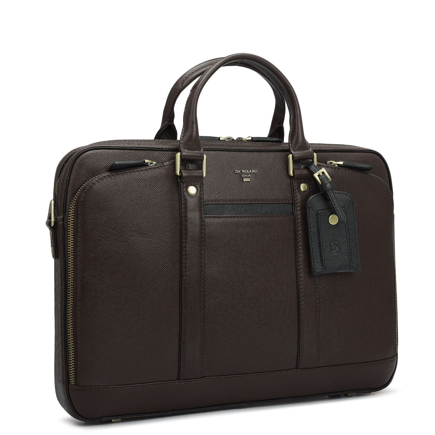 Franzy Leather Laptop Bag - Chocolate