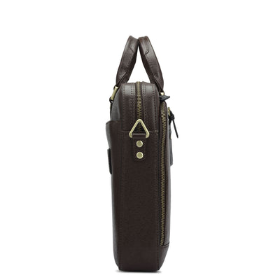 Franzy Leather Laptop Bag - Chocolate