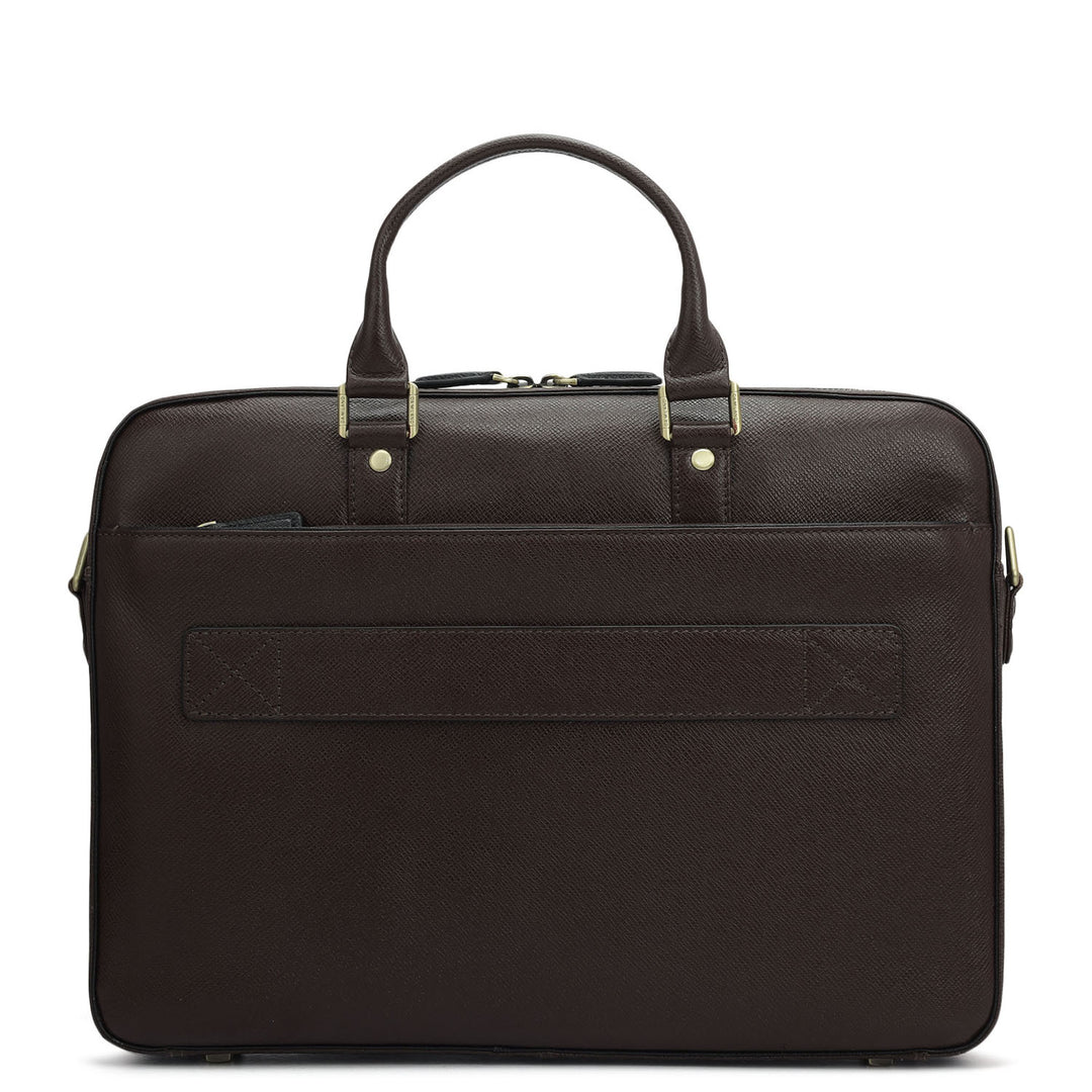 Franzy Leather Laptop Bag - Chocolate