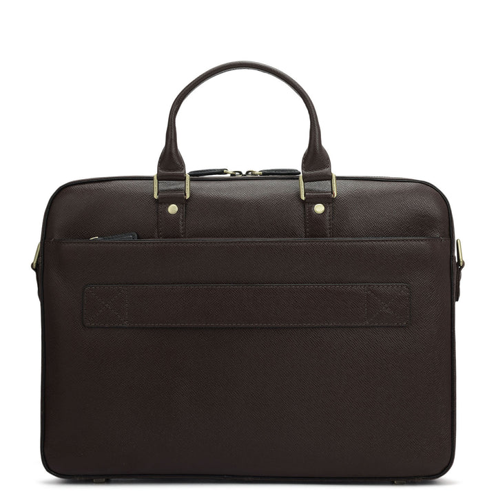 Franzy Leather Laptop Bag - Chocolate