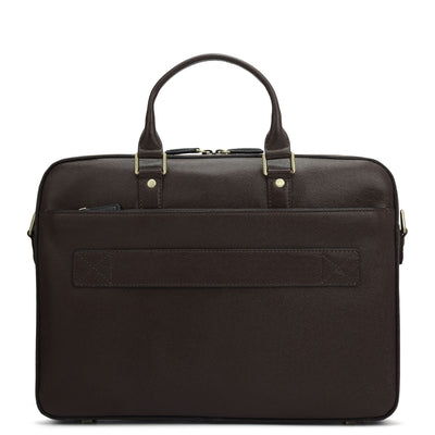 Franzy Leather Laptop Bag - Chocolate