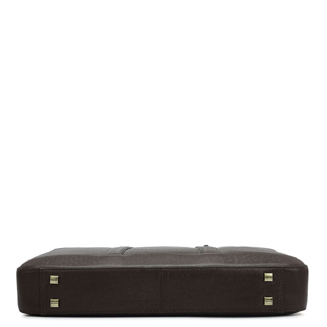 Franzy Leather Laptop Bag - Chocolate