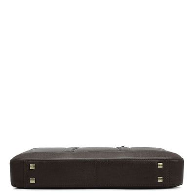 Franzy Leather Laptop Bag - Chocolate