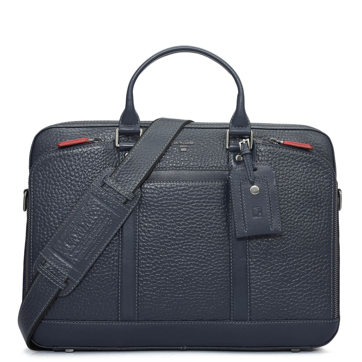 Bub Leather Laptop Bag - Navy