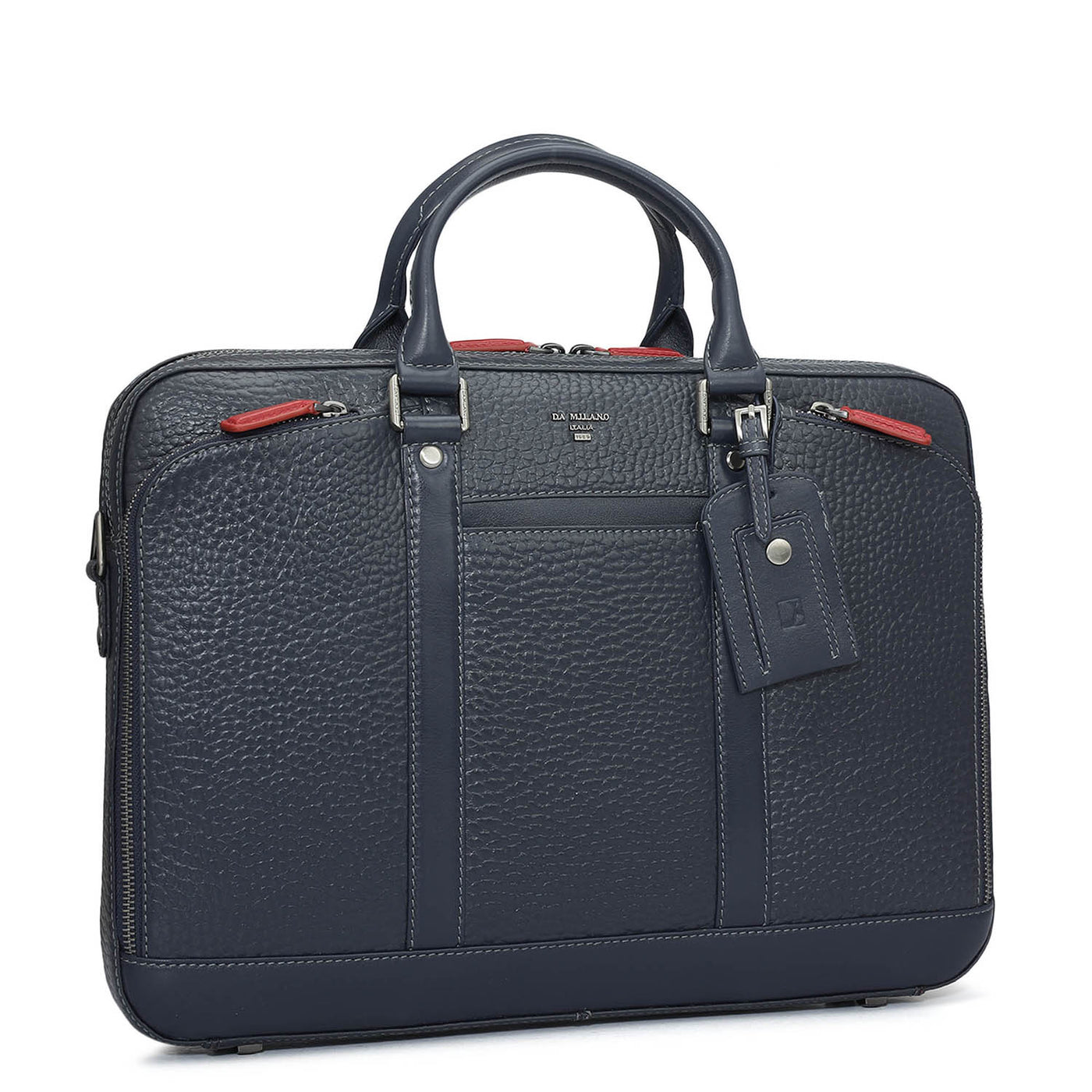 Bub Leather Laptop Bag - Navy