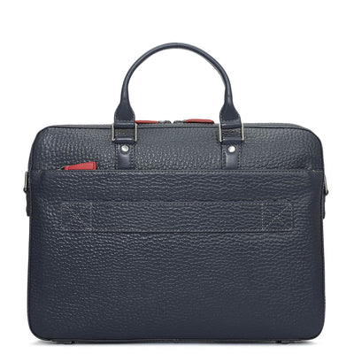 Bub Leather Laptop Bag - Navy
